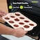 Royalford Silicone 12 Cup Muffin Pan With Steel Frame, Multi-Colour, Rf9799