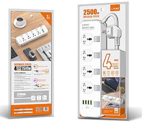LDNIO SC5006 Five Independent Switch Sockets Household Plug Power Strip Power Strip Surge Protector Plug Adapter Pop Socket