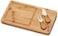 Hidea Bamboo Cheese Board With 2 Bamboo And Stainless Steel Acessories