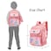 Eazy Kids Unicorn Planet School Bag w/t Pencil Case-Pink