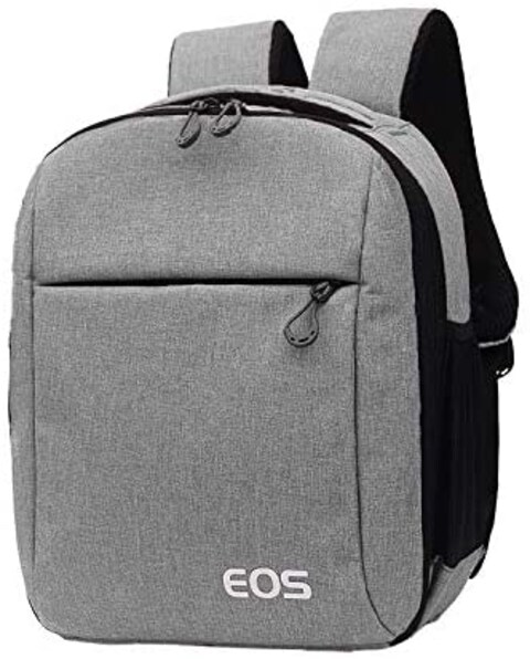 Coopic Bp-08 Grey Canvas Camera Backpack 10.62Inch X 6.69Inch X 13.38Inch Waterproof Bag For DSLR Slr Camera Speedlite Flash Camera Lens And Accessories