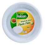 Buy Falcon Plastic Plates 18cm White 25 PCS in UAE