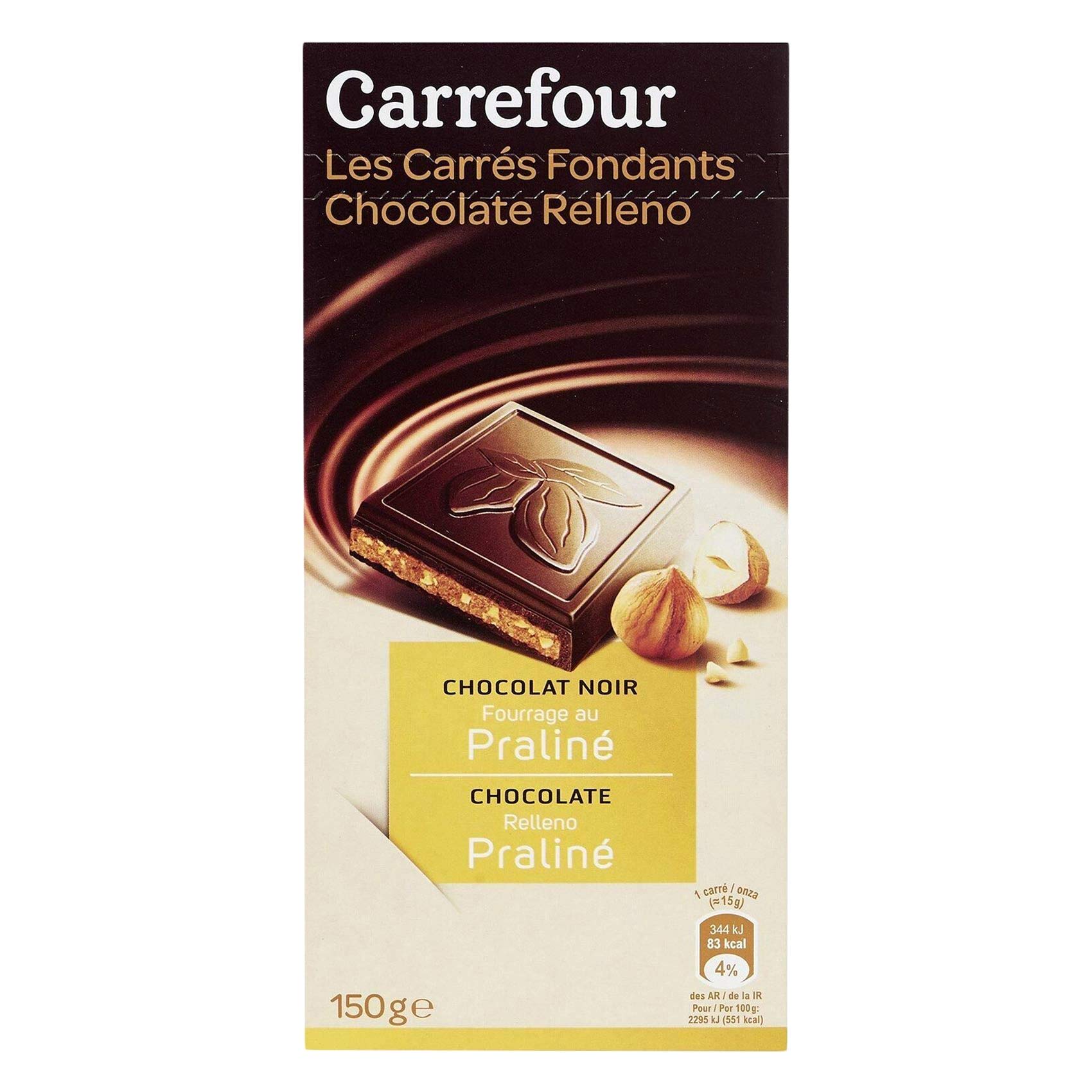 Carrefour Praline Dark Chocolate Bar 150GR