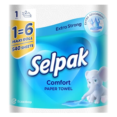 Sleepack Comfort Maxi Roll Towel 1=6Ply