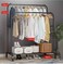Multifunctional Metal Garment Rack with Shelf &ndash; Organize and Display Clothes in Style (black)