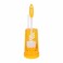 Plastic Toilet Brush with Holder Set-Yellow