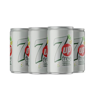 7UP FREE CAN 6X185ML