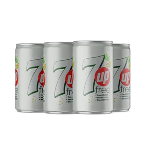 7UP FREE CAN 6X185ML