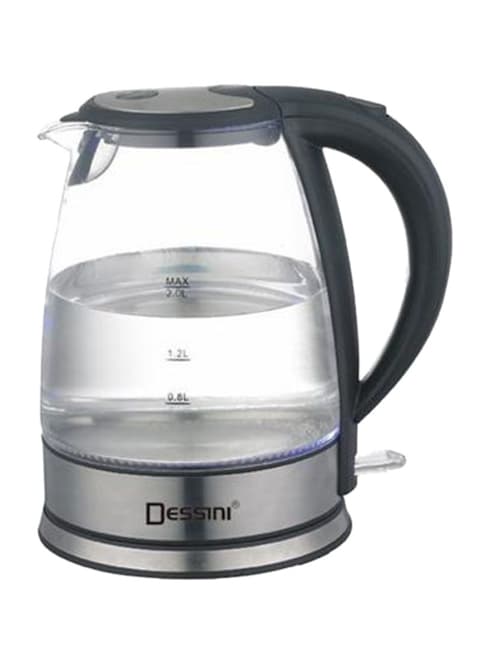 Dessini Electric Kettle 2 L DEK222 Clear/Silver/Black