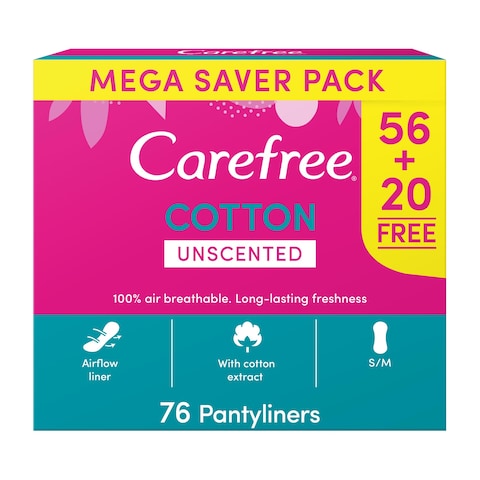 Carefree Breathable Panty Liners 76pieces