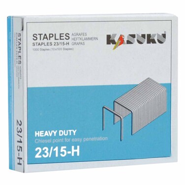 Kasuku 23/15-H Stapler Pin 1000 Pieces Silver