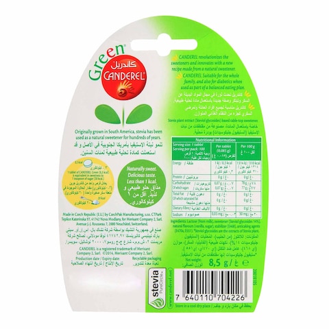 Canderel Low Calorie Stevia Sweetener 8.5g x 100 Tablets