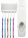 Generic Automatic Toothpaste Dispenser With Toothbrush Holder Multicolour