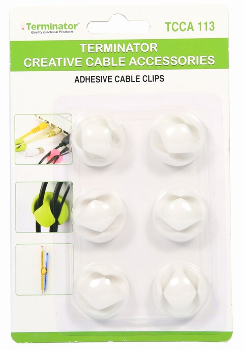Terminator brand Creative Cable Clips Accessories 6 pcs - TCCA 113