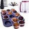 Baking Tools Set - Muffin Tray, Measuring Cups and Spoons Set &amp; Batter Dispenser