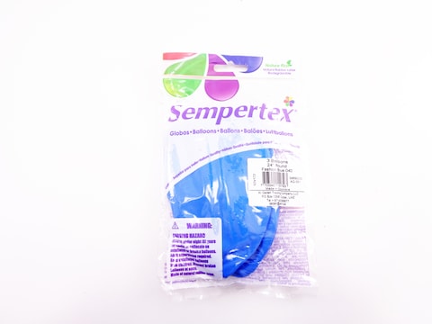 Sempertex 3 pcs, 24&quot; Round Balloons, , Fashion Blue Latex Balloons