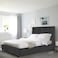 In House Berlin Velvet Bed Frame - King - 200x200 cm - Dark Gray
