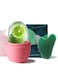 2 in 1 Ice Roller for Face, Natural Jade Stone Silicone Ice Roller and  Gua Sha Set, Ice Mold for Face, Ice Facial Roller for Face and Eye, Skin Massager for Face Beauty Gift for Women