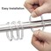 Lavish 12 Pcs Shower Curtain Rings Plastic Shower Curtain Hooks For Bathroom Shower Rod - Clear