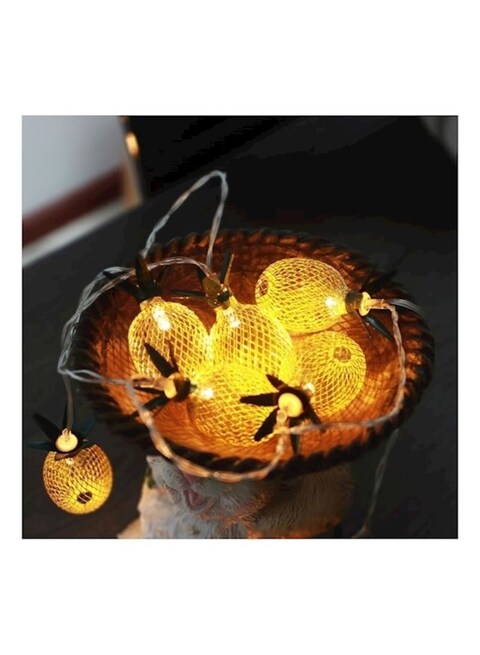 Generic - 10 Led Pineapple Light Fairy String Lights Yellow