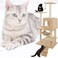 Doreen 125cm Cat Tree Tower Cat Tree House Cat Tree Condo Furniture Scratch Post for Kittens Pet House Play Wood Rattan Pet Supplies with Versatile  (Light brown GC2319A)