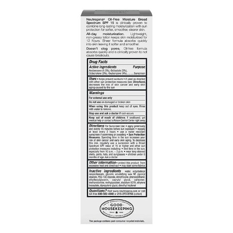 Neutrogena Oil Free Moisturiser With Sunscreen 118ml