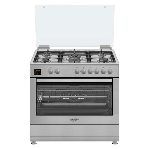 Whirlpool 5-Burners Gas Cooker WM9GC6DCX Silver 90x60cm