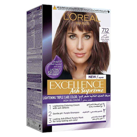 L&#39;Oreal Paris Excellence Ash Supreme Hair Color - 7.12 Cool Pearl Blonde