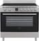 Vestel Ceramic Cooker 5 Burners Cooking Places, Electric Oven &amp; Grill, Silver, Size (90 X 60) cm, Model F96Mv05X