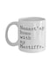 muGGyz Printed Ceramic Coffee Mug White