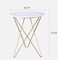Yulan Modern Luxury Iron Golden Metal Living Room Table &amp; Chair Set for Bar Dresser Coffee Leisure Balcony Hallway (J) 502