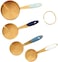 Wilton Navy &amp; Gold Nesting Measuring Cups With Snap-On Ring, 4-Count