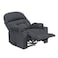 In House Velvet Classic Cinematic Recliner Chair With Cups Holder - Dark Grey - NZ80