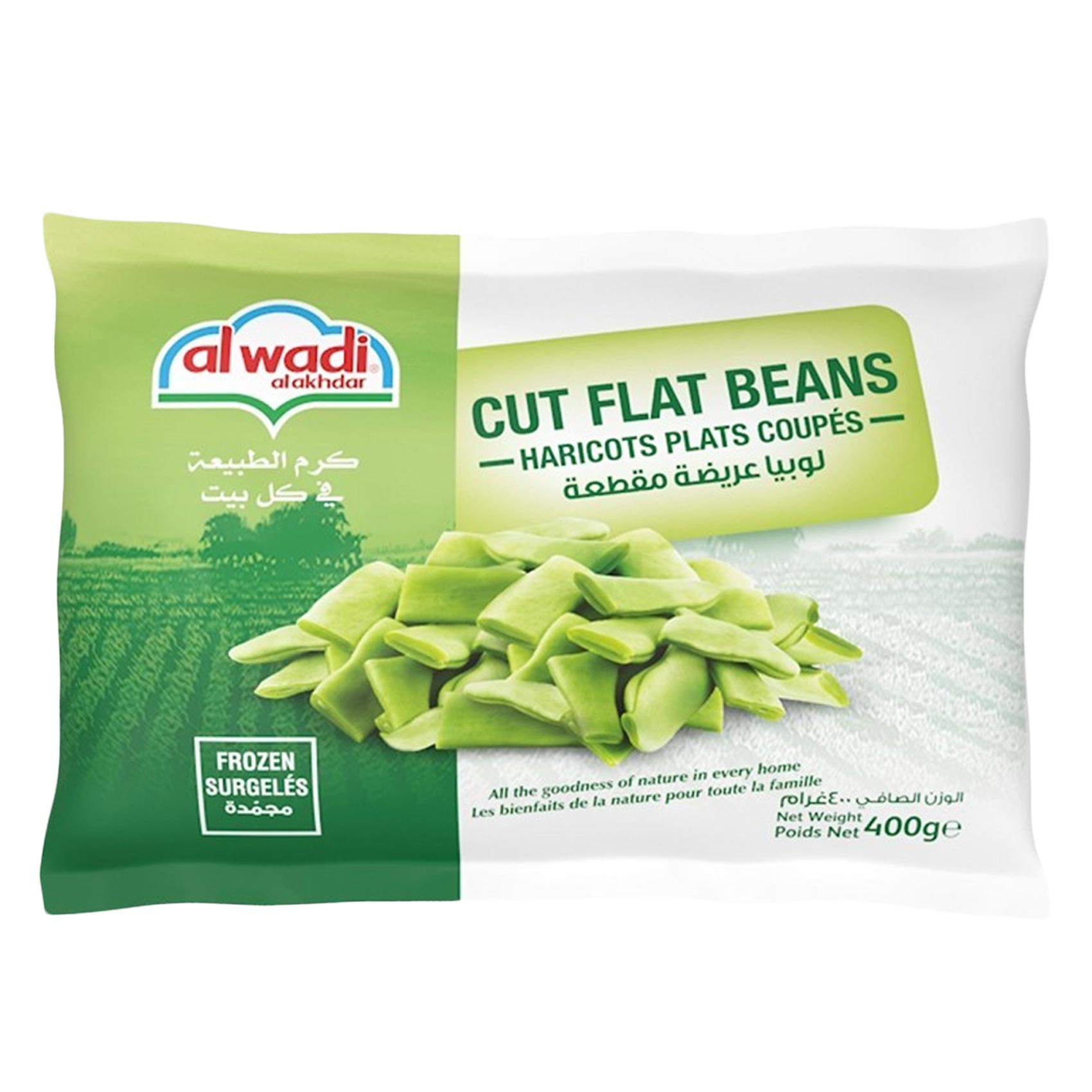 Al Wadi Al Akhdar Frozen Cut Flat Beans 400GR