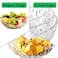 HEXAR&reg; Set of 4 Acrylic Salad Bowls with Lids, 4pc Set of Tableware Non-Toxic Mixing Bowls Various Sizes Serving Bowls for Fruit, Salad, Popcorn, Chips, Desserts, Party Snacks