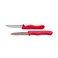 Bergner Stainless Steel 2Pc Fruit Knife Set, Red Colour, Bg39900Rd