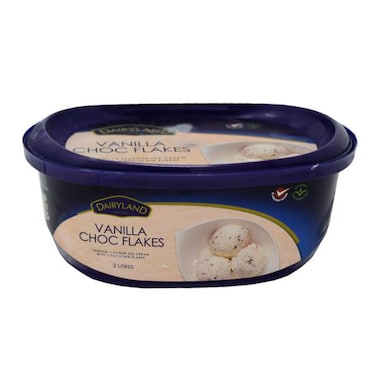 Dairyland Vanilla And Choco Flake Ice Cream 2L