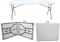 Doreen 1.2m (4Ft) Foldable Lightweight Table, Durable Outdoor and Indoor Portable Table, Colour White(GC544A)