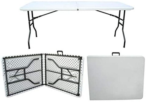 Doreen 1.2m (4Ft) Foldable Lightweight Table, Durable Outdoor and Indoor Portable Table, Colour White(GC544A)