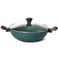 Fissman Wok MALACHITE 30x9/4.8 LTRcm with Glass Lid with Induction Bottom Aluminium with Non-Stick Coating
