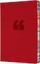 Collins Debden Edge Rainbow A5 Ruled Notebook Journal - Red - Soft Touch Journal with Rainbow Edged FSC Certified Paper - 240 pages