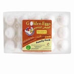 Buy Al Jazira Golden Eggs Medium White 15 PCS in UAE