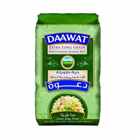 Daawat Extra long Grain White Indian Basmati Rice 2kg