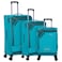 Eminent Expandable Trolley Luggage Set of 3 Bag Soft Suitcase for Unisex Travel Polyester Shell Lightweight with TSA lock Double Spinner Wheels E777SZ Green