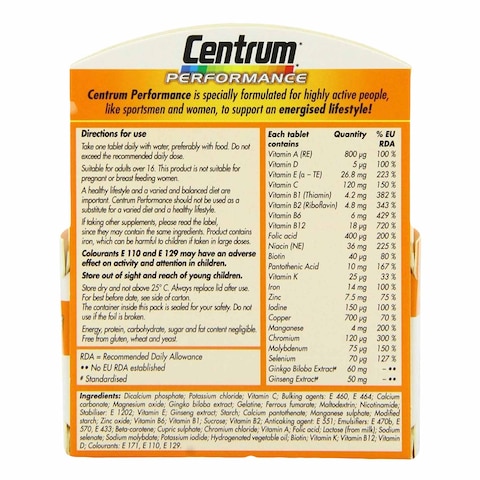 Centrum Performance Tablets 30&#39;S