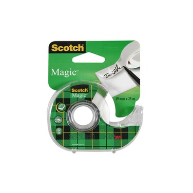Scotch Magic Tape With Dispenser Clear 0.019x25m