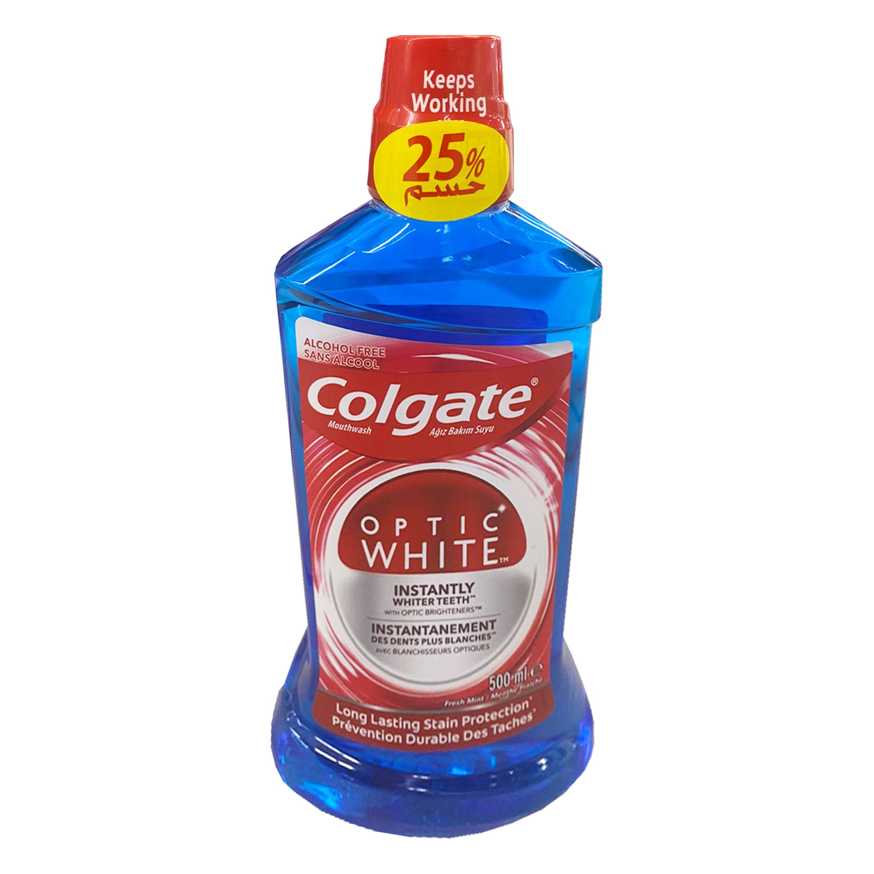 Colgate Optic White Mouthwash 500ml 25%off