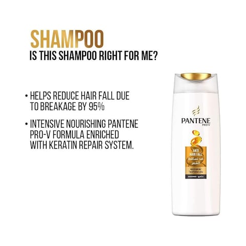 Pantene Pro-V Shampoo, Anti-Hair Fall - 600 ml