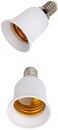 2PCS E14 to E27 Base Screw Light Lamp Bulb Holder Adapter Socket Converter 2PCS