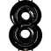 Number Eight Onyx Black 42in Number Foil Balloon 1 pc